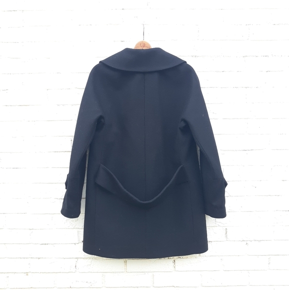J. Crew Melton Wool Coat Black Size 2 - Picture 4 of 7